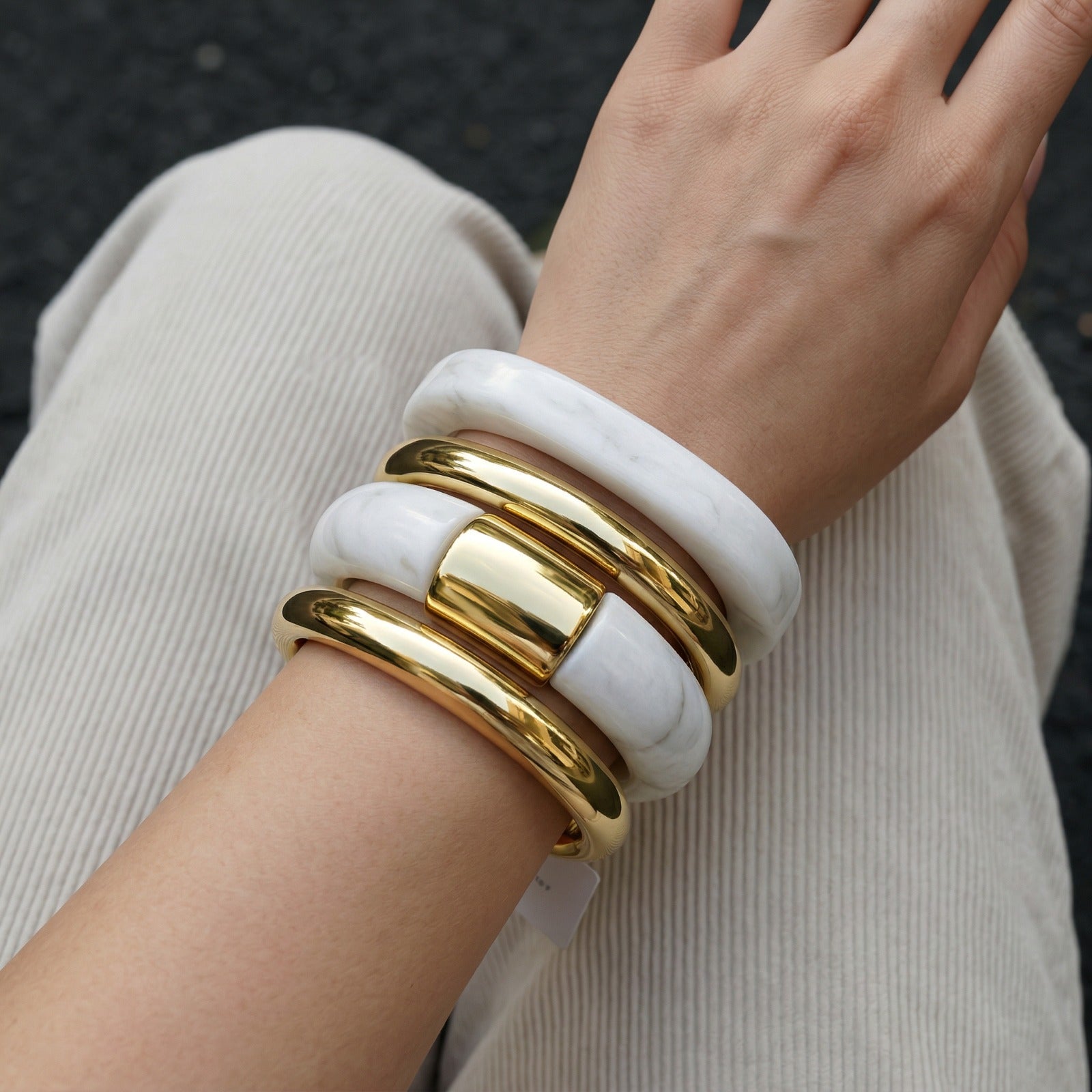 Ivory Gold Bangle
