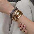 Smoked Gold Stack Bangles