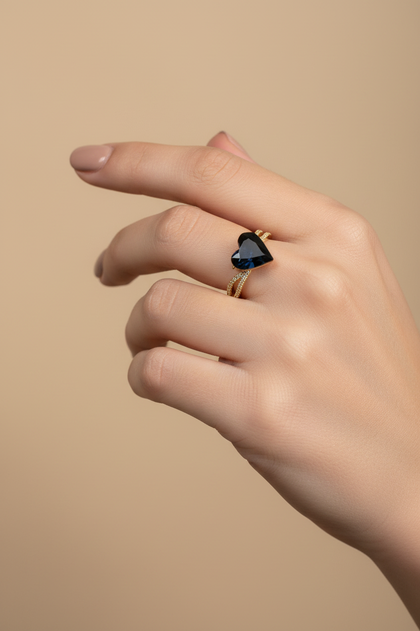 Sapphire Eclipse Ring