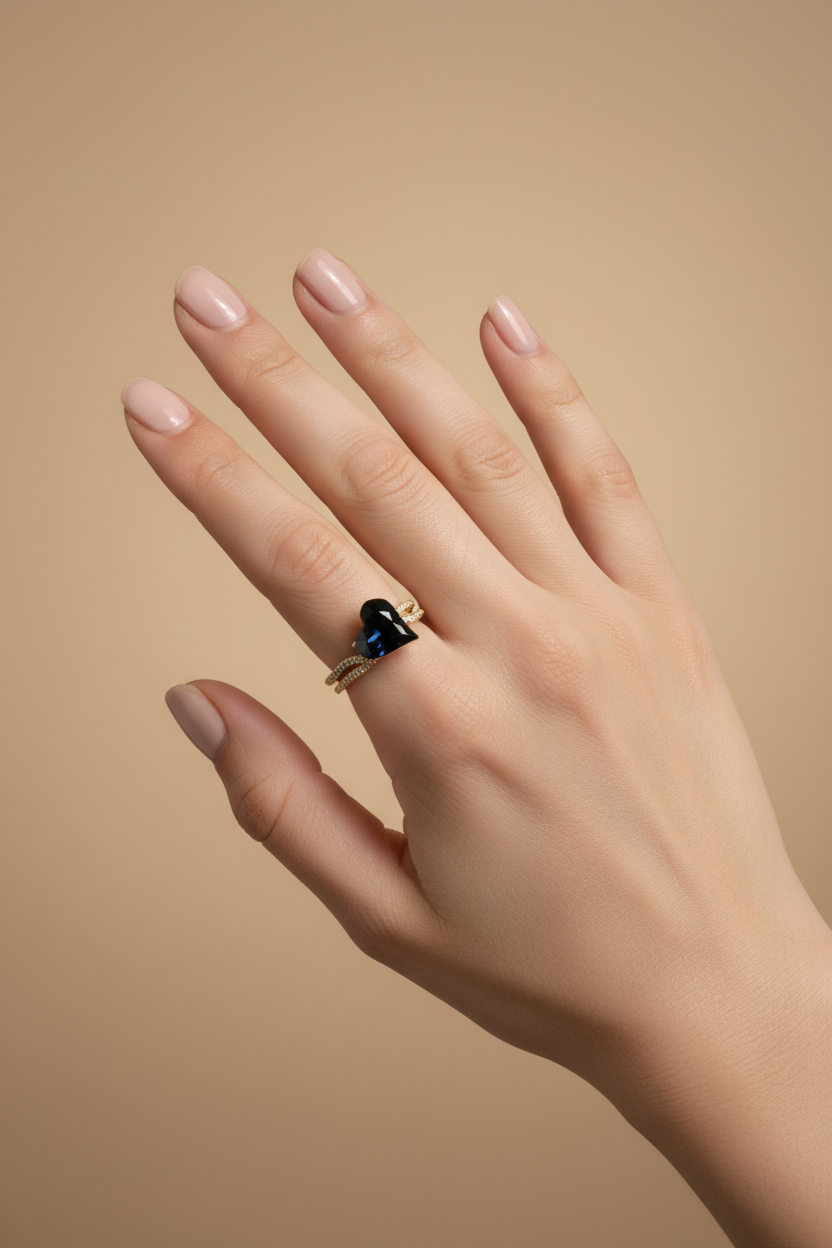 Sapphire Eclipse Ring