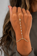 North Star Baguette Hand Chain
