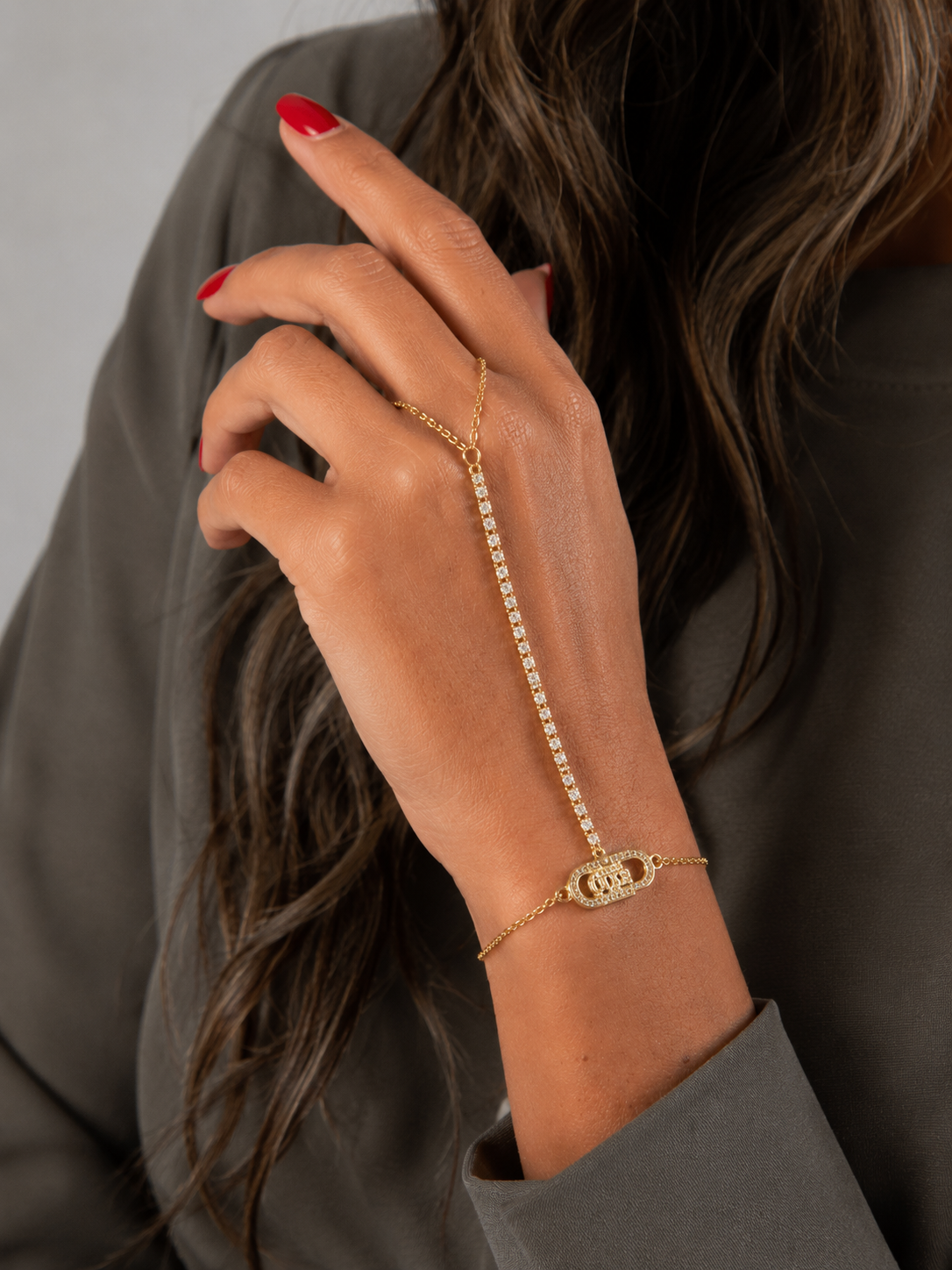 Celeste Paperclip Hand Chain